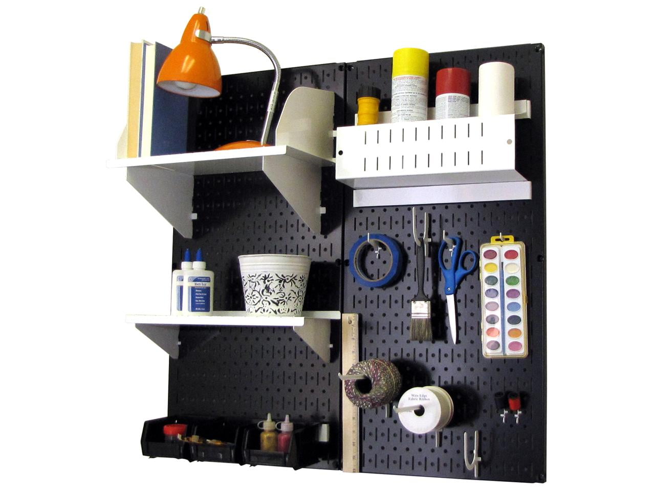 Wall Control Pegboard Hobby Craft Pegboard Organizer Storage Kit with