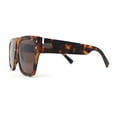 thumbnail image 3 of Retro Oversize Thick Plastic Horn Rim Flat Top Mobster Sunglasses Tortoise Brown, 3 of 4