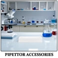 thumbnail image 3 of ELAYARD 25Pcs Experiment Pipette Slots White Plastic Sample Tubes for Molecular Biology and Biochemical Use, 3 of 8