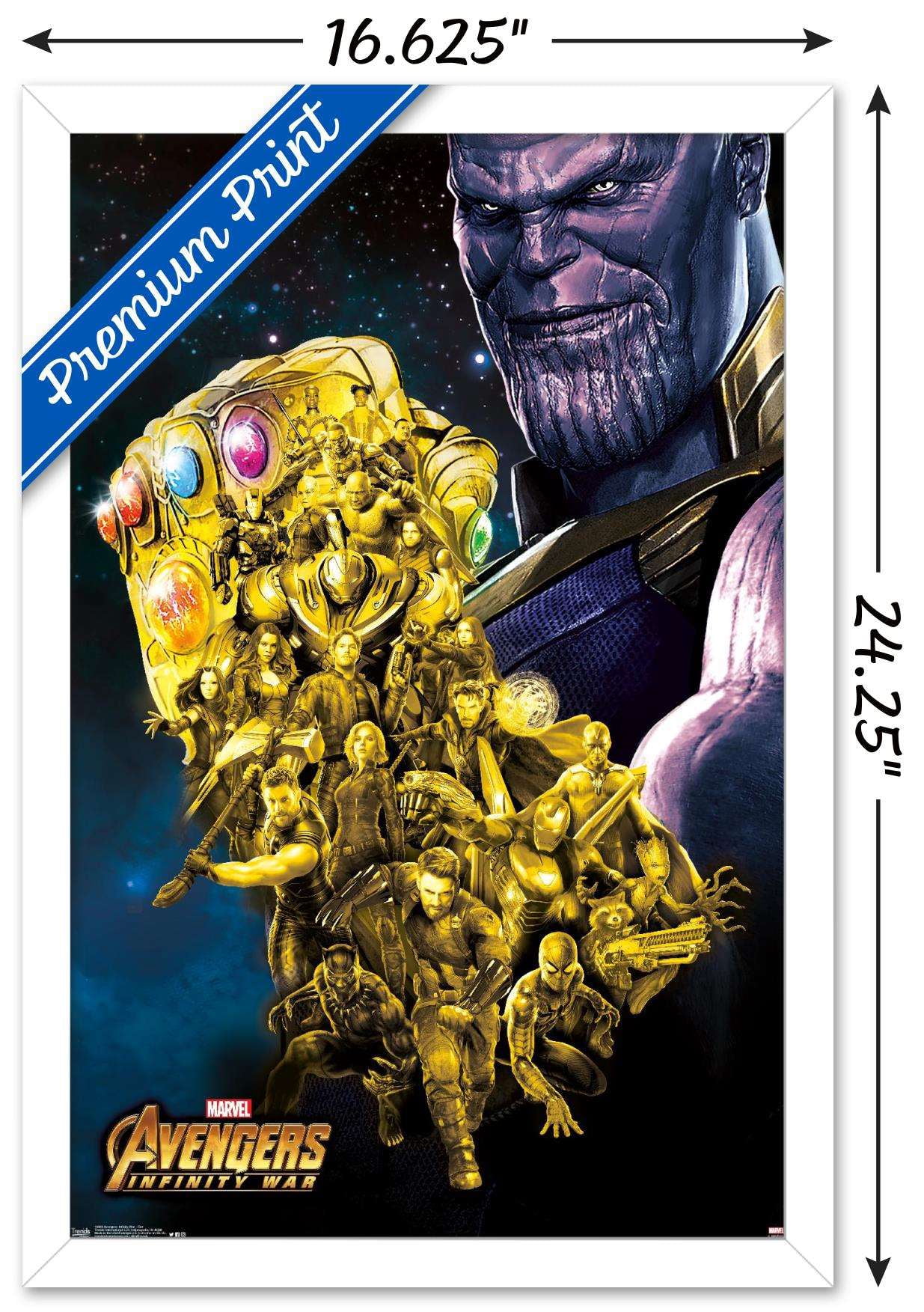 Marvel Cinematic Universe - Avengers - Infinity War - Fist Wall Poster, 14.725" x 22.375", Framed