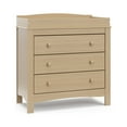 thumbnail image 3 of Graco Noah 3 Drawer Infant Diaper Changing Table Dresser, Driftwood, 3 of 12