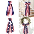 thumbnail image 5 of IFRINID Patriotic Decorative Ribbon Bow, Red White and Blue Holiday Wreath Accent for Front Door, Porch and Independence Day Decor, 5 of 7