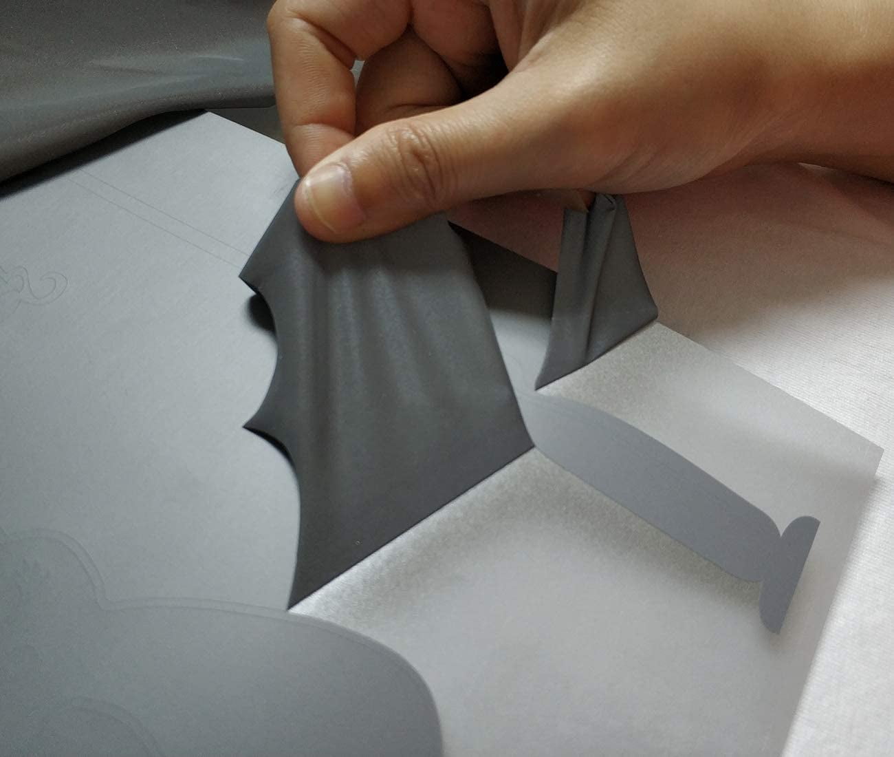 INTBUYING 1Yard 20" Width Silver Reflective Light Heat Transfer Vinyl Heating Press Shiny