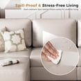 thumbnail image 5 of JULY'S SONG 91.5" Leather Modular Sectional Sofa with Storage Ottoman, Oversized L-Shaped Couch with Storage Seat, 4 Seater Couch for Living Room, Grey, 5 of 12