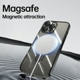 thumbnail image 5 of ELEHOLD Plating Magnetic Case for iPhone 16 Pro Case Transparent Clear Cover Kickstand Camera Lens Protection Compatible with Mag Safe Accessory Slim Shockproof Case for iPhone 16 Pro,Black, 5 of 6