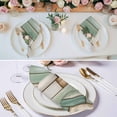 thumbnail image 2 of Cloth Napkins Set of 2 - 20x20 Inches, Sage Green Vintage Washable Reusable Table Napkins, Brown Retro Farmhouse Elegant Pastoral Soft & Absortbent Dining Napkin for Party Wedding Hotel Restaurant, 2 of 8