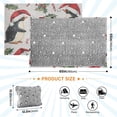 thumbnail image 3 of Christmas Penguins and Leaves Travel Blanket Pillow Compact Foldable Airplane Throw Blanket with Trolley Sleeve for Travel Camping, 3 of 8