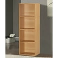 thumbnail image 3 of Hodedah 12 x 16 x 47 Inch 4 Shelf Bookcase & Office Organizer, Beech, 3 of 7