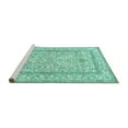 thumbnail image 2 of Ahgly Company Machine Washable Indoor Round Persian Turquoise Blue Traditional Area Rugs, 3' Round, 2 of 4