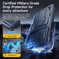 thumbnail image 3 of for Samsung Galaxy A36 5G/A56 5G Case with 2 Pack Screen Protector, Upgrade Slide Camera Cover & Kickstand, Lanyard Strap, Military Grade Shockproof Heavy Duty Robust Bumper Phone Case, Blue, 3 of 9