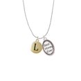 thumbnail image 2 of Delight Jewelry Goldtone Capital Letter - L - Pebble Disc - Best Mom Ever Charm Necklace, 2 of 4