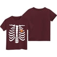 thumbnail image 4 of Abcomgle Girls Halloween T-Shirt Spooky Skeleton T-Shirts for Kid Girls Crewneck Short Sleeve Tshirts for Girls Fall Funny Cute Top for Girls, 4 of 4