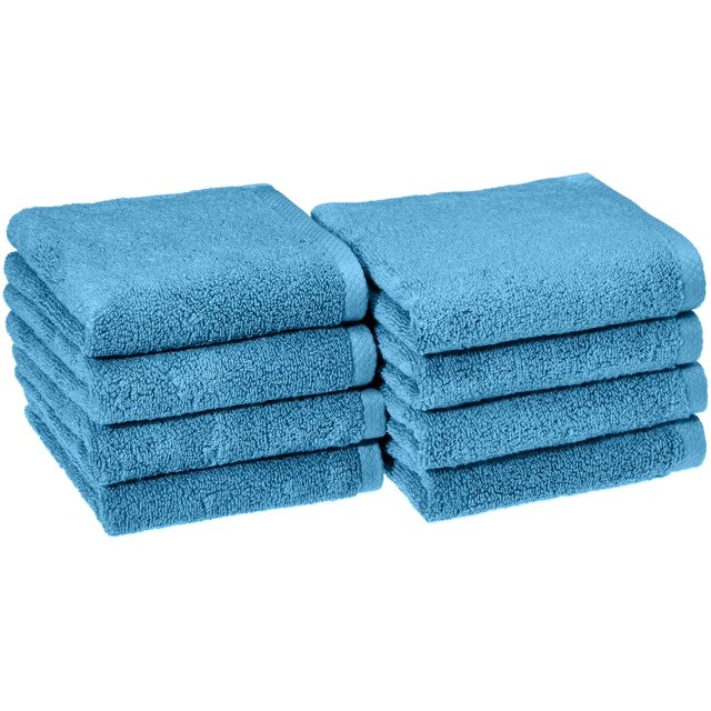 Toallas de mano Amazon Basics, 100% algodón, secado rápido, paquete de 8