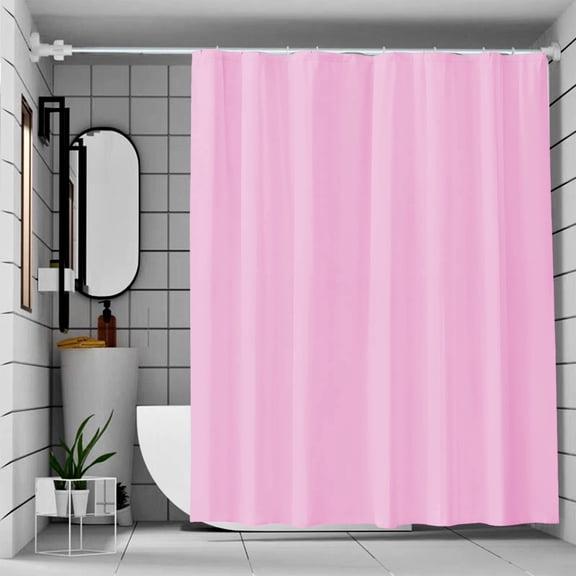 Eolstice Shower Stall Curtain Or Liner, Bathroom Water Repellent, Plastic Shower Curtain For Hotel And Home, Mold Resistant Barrier, Sturdy Tub Enclosure(Pink)