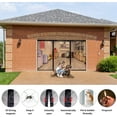 thumbnail image 3 of Magnetic Garage Screen Door for 1 Car Garage Doors 9x7FT- Reinforced Self Sealing Fiberglass Mesh Door, High Energy Magnets, Hands Free Door Screen with Closure Weighted Bottom, Black, 3 of 4