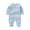 Blue, variant on Baby Boys Girls One Piece Clothes Cotton Crew Neck Long Sleeve Newborn Jumpsuit Onesie Pullover Playsuits, 3 Months White