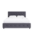 thumbnail image 4 of DHP Dakota Upholstered Platform Bed, Queen, Gray Faux Leather, 4 of 18