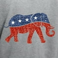 thumbnail image 3 of CafePress - Glitter Republican Elephant Hooded Sweatshirt - Pullover Hoodie, Hooded Sweatshirt, 3 of 4