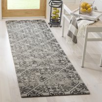 Safavieh Dip Dye Dedan Damask Wool Runner Rug, Gray, 2'3" x 8'