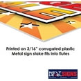 thumbnail image 3 of NEXT LEVEL SIGNS | Huge Sale Yard Signs | Double Sided 24 W x 18 H Inches | Metal Ground Step H-Stake 24" x 10" |Made in the USA (Pack of 1), 3 of 5