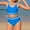 Sky Blue, variant on Laipiong Girl's 2 Piece Swimsuits Bathing Suits Summer Hawiian Beach Color Block High Waisted Bikini Sets with Cover Up Casual Vacation Swimwear