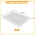 thumbnail image 5 of 4 Pcs Scrapbook Paper Storage Box, 12.5 x 9.4 x 0.9 in Transparent Frosted Stackable Plastic Document Organizer for A4 Paper, Important Certificates, Craft Supplies, Home Office Use, 5 of 6