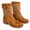 Brown, variant on Women's split-toed Mary Jane Flats, elastic straps and soft-soled loafers for everyday wear