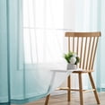 thumbnail image 4 of XWZO Faux Linen Ombre Sheer Curtains 84 inches Long, Light Gradient Semi Sheer Curtains for Bedroom and Living Room, Set of 2 Grommet Window Curtain Panels, 52 x 84 Inches, Teal, 4 of 9