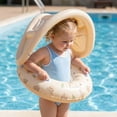 thumbnail image 4 of Inflatable Pool Float with Canopy – Swim Ring with Handles,Sunshade Water Float for Summer Outdoor Pool Activities,Beach Party Accessories Bear, 4 of 7