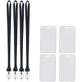 thumbnail image 4 of Retractable Breakaway Lanyard ID Badge Holder Adjustable Carabiner Thick Clear Plastic Badge Reel 4 Pack, 4 of 5