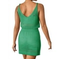 thumbnail image 3 of Hibeli Women's Crochet Knit Hollow out Sleeveless Waisted Dress, 3 of 3