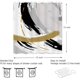 thumbnail image 4 of Cortina de ducha de oro negro, pintura al óleo abstracta, pinceladas modernas, tinta de lujo, arte bohemio, cortina de baño, tela de poliéster, decoración de baño impermeable con 12 ganchos, 72 x 72, 4 of 4