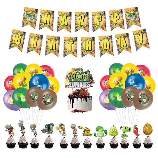 Kit de globos de látex Plants Zombies Birthday, 46 unidades