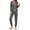 Dark Grey, variant on Fantaslook Womens Pajamas Sets Long Sleeve Matching Lounge Set Fall Travel Outfits Jogger Sweatsuits with Pocket Button Down Sleepwear