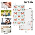 thumbnail image 2 of Crab Coconut Tree Pattern Bath Towel 100% Cotton Soft Thick High Absorbency Hand Face Towel Single Pack 16x28in, 2 of 7