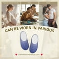 thumbnail image 7 of Balery Glittering Blue Purple Pattern Women's Fuzzy Memory Foam Slippers Fluffy Winter House Shoes Indoor and Outdoor-35/36, 7 of 7
