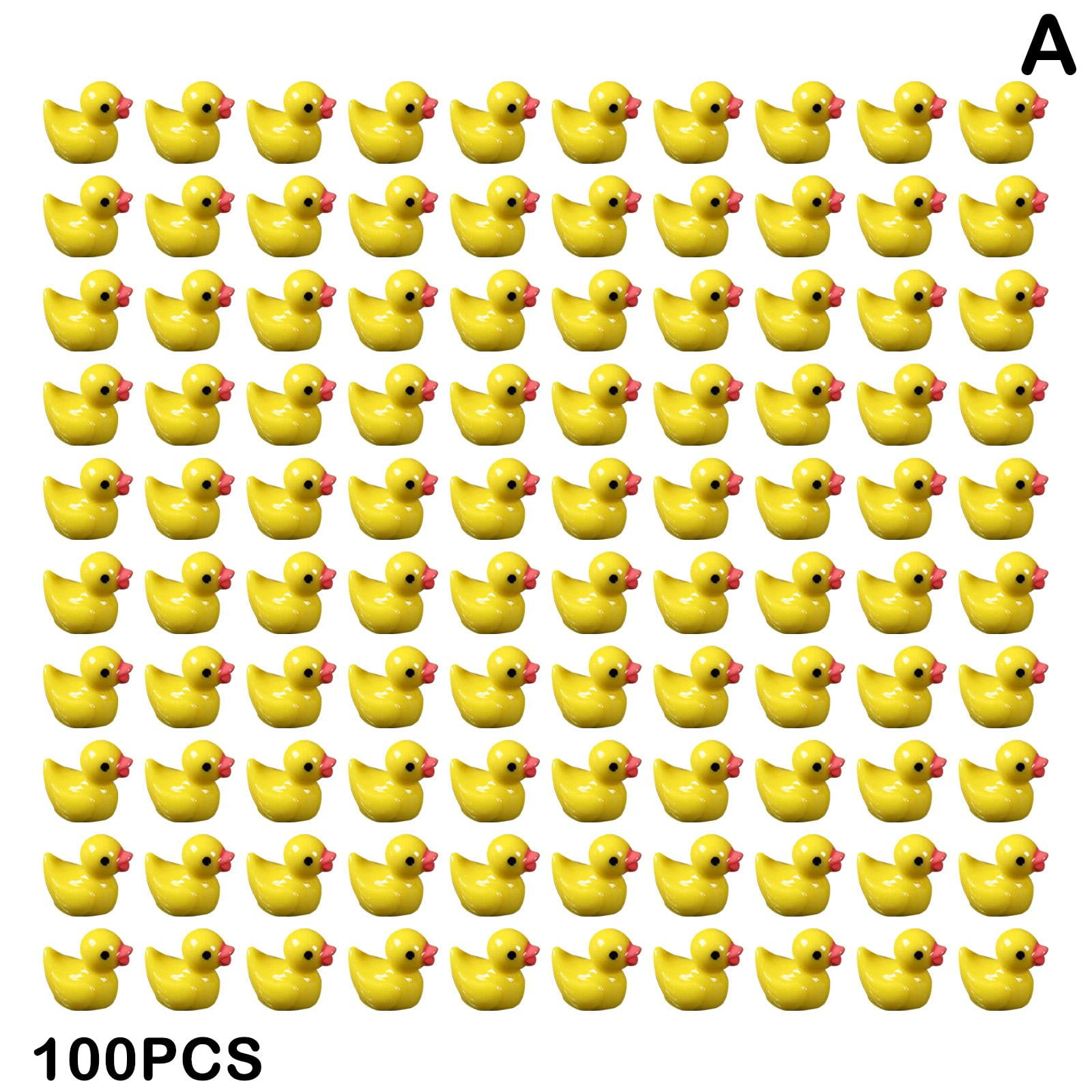100PCS Tiny Ducks Realistic Miniature Resin Ducks Mini Ducks