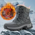 thumbnail image 6 of Stepedia Men's Waterproof Winter Boots Wide Outdoor Insulated Mid Calf Insulated Snow Boots, Gray, 6 of 8