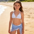 thumbnail image 2 of JAJAHO Girls Bikini Set With Coverup Skirts 3 Piece Swimsuits For Girl Floral Printed Halter Adjustable Strap Triangle Bathing Suit For Kids 7-12Y, 2 of 7
