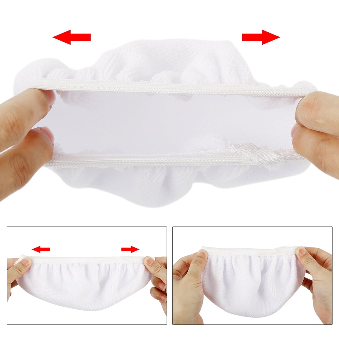 Unique Bargains 10pcs 5-6" White Soft Microfiber Car Wax Polishing Bonnet Pad