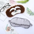 thumbnail image 3 of Paquete de 2 lindas máscaras para dormir de animales para niñas, lindos dibujos animados Bradypod, suave felpa con los ojos vendados, máscaras para dormir, cubierta para los ojos para mujere, 3 of 5