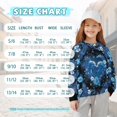 thumbnail image 7 of Xoenoiee Dolphin Heart Flower Print Girls Oversized Crew Neck Long Sleeve Sweatshirt Casual Loose Reverse Seam Side Slit Fall Pullover Top, Size 9-10 Years, 7 of 7