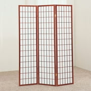 Home Source Cherry 3 Panel Shoji Screen