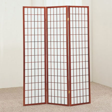 Home Source Cherry 3 Panel Shoji Screen