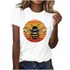 thumbnail image 1 of Camisetas de Mujer Loose Fit Festival Impreso Cuello Redondo de Manga Corta, Camiseta de Suéter Casual para Diario Y Fecha, 1 of 5