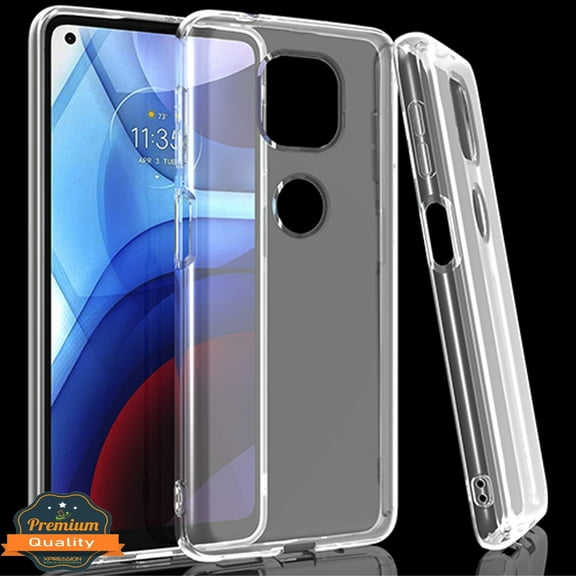 Xpression Case for Motorola Moto G Power 2021 HD Crystal Clear Ultra Hybrid PC TPU [Four-Corner Protective] Rubber Shockproof Gummy Gel Transparent Phone Cover