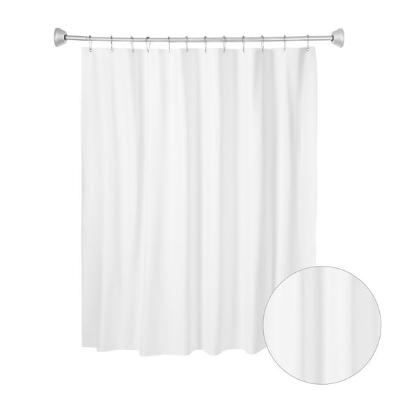 Whitmor Vinyl Shower Curtain with Copper Plated Grommets, 72" x 72"