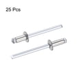 thumbnail image 4 of Unique Bargains 4mm Diameter 8mm Grip Length Silver Tone 304 Stainless Steel Blind Rivets 25 Pack, 4 of 4
