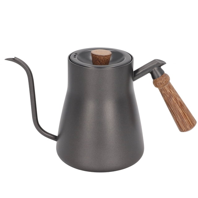 Cafetera, tetera de goteo de 850 ml, tetera para café, tetera para café con mango de madera, diseño a prueba de futuro