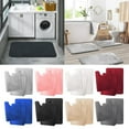 thumbnail image 2 of Set of 3 Bathroom Rugs Memory Foam Bath Mat Nonslip Toilet Mats Super Absorbent U-Shaped Foot Pad Carpets Machine Wash, 2 of 13